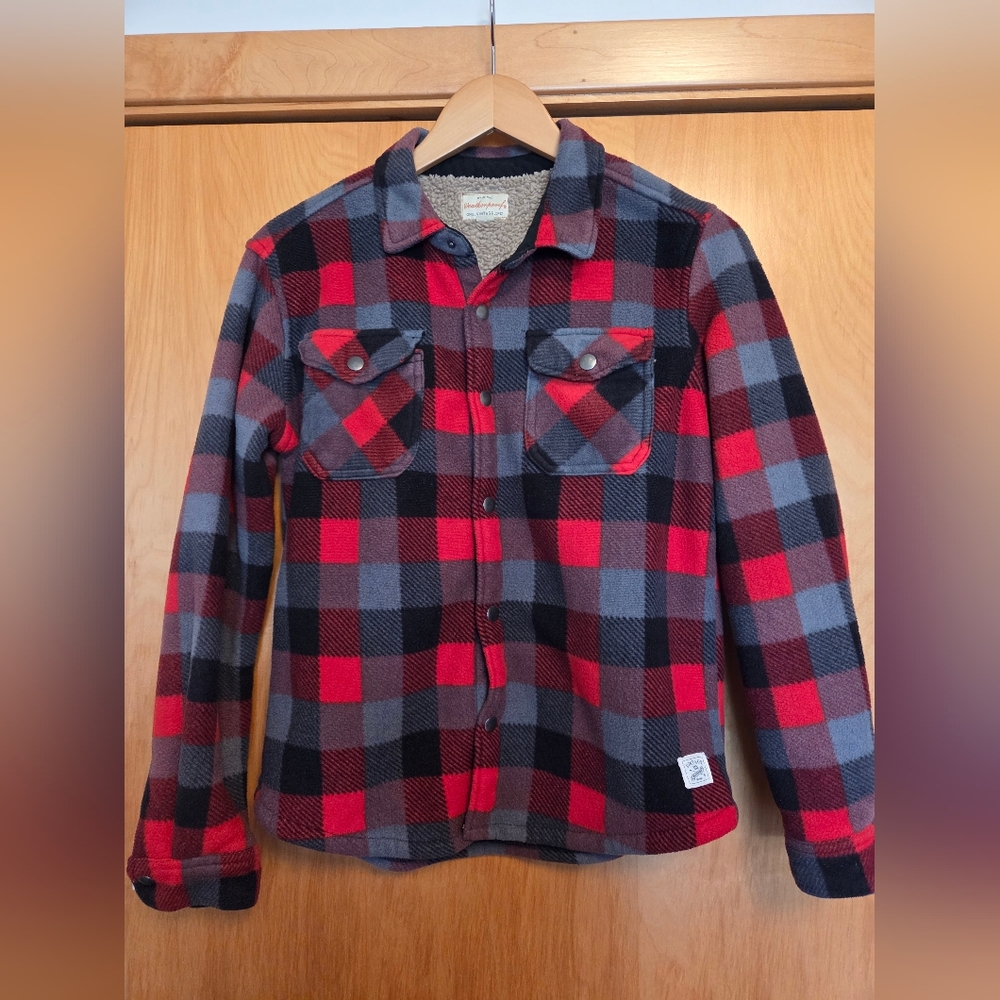 Vintage Red and Black Plaid Kids Jacket